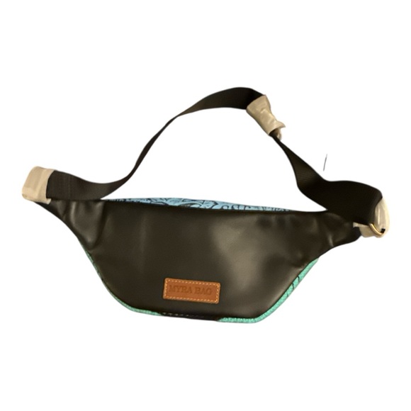 Myra RIVERBEND SERAPE FANNY PACK BAG Turquoise Patterned USA NWT LEATHER WESTERN - Picture 6 of 6
